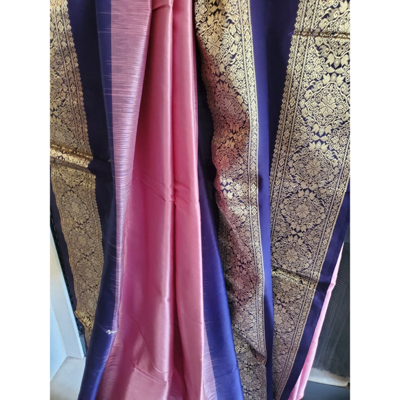 Women Pure Silk Kanjivaram Saree Handloom Wedding Festive Designer - Picture 16 of 16